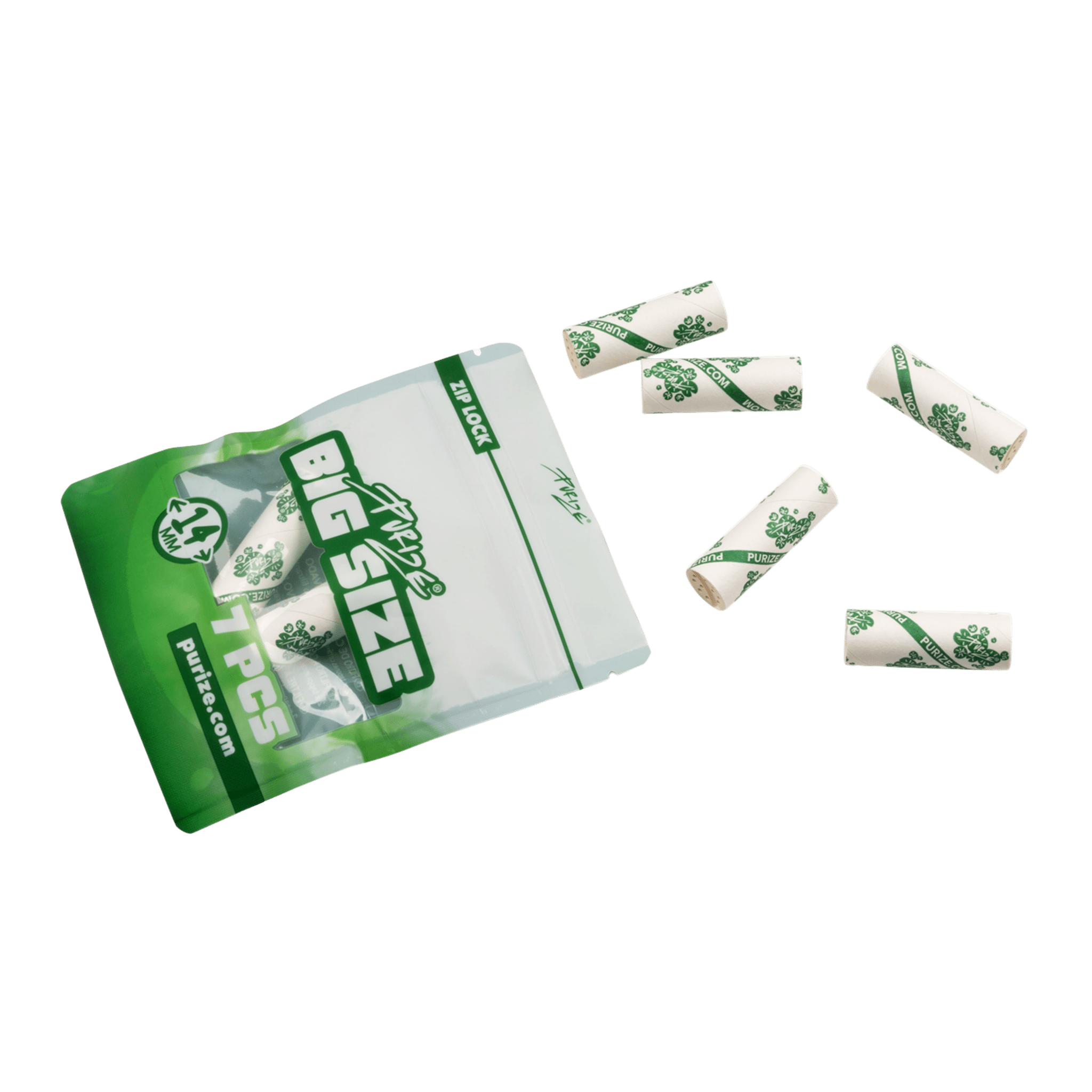 PURIZE 14mm Aktivkohlefilter White 7er Beutel zweite Ansicht