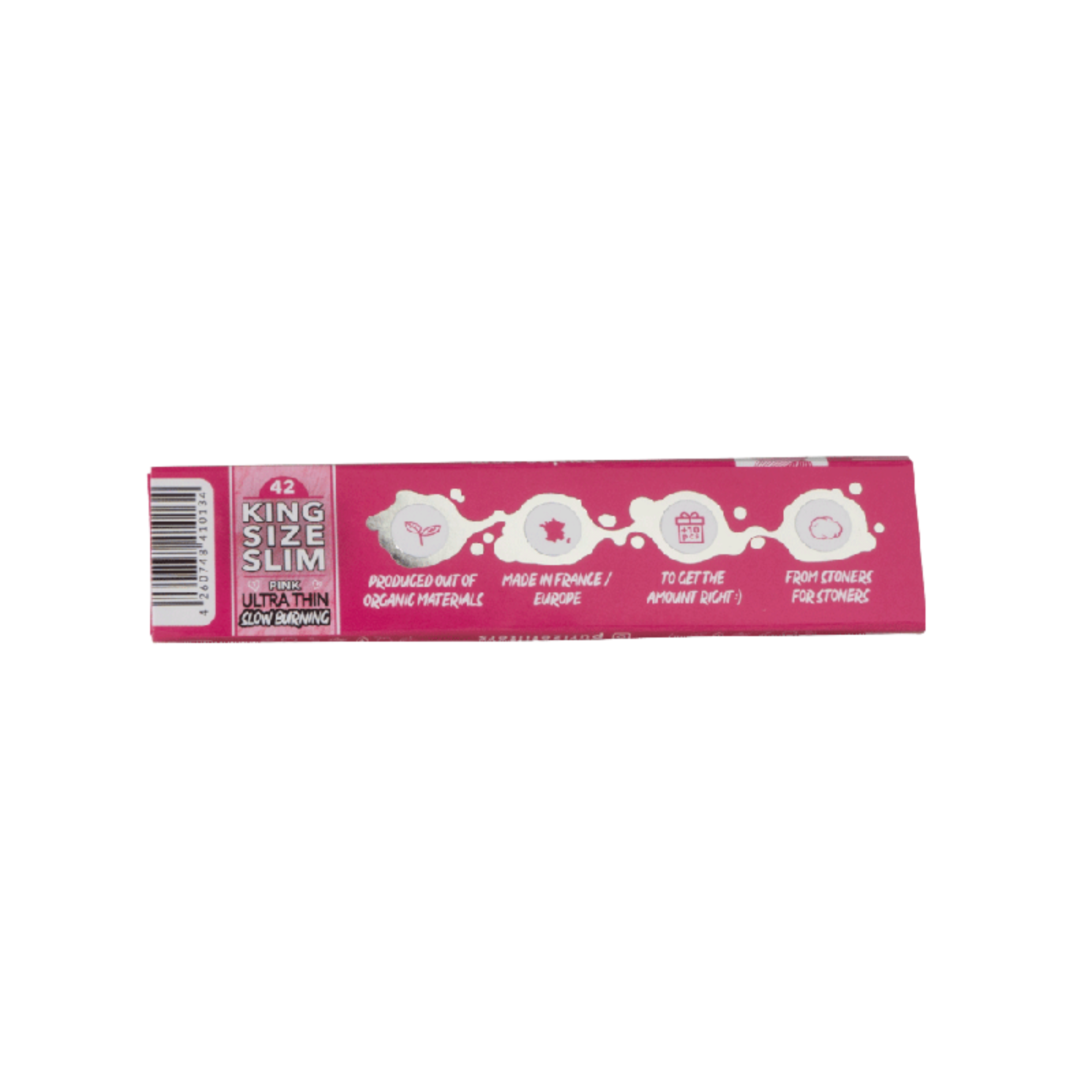 Rückseite PURIZE Pink King Size Slim Papers Heftchen