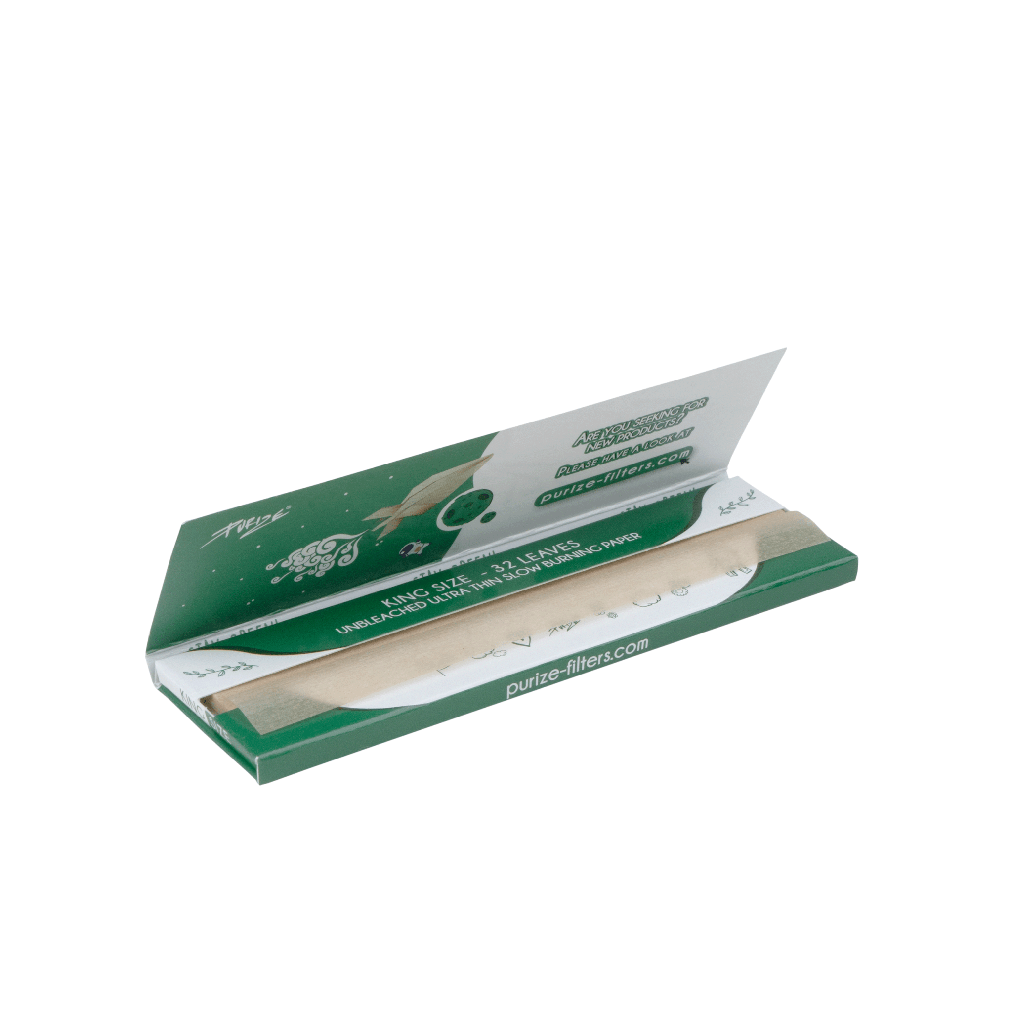 PURIZE King Size Wide Papers 53×108 mm Heftchen