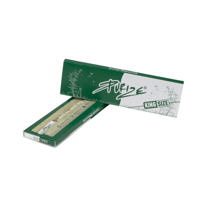 Geöffnetes PURIZE King Size Wide Paper mit Blättchen
