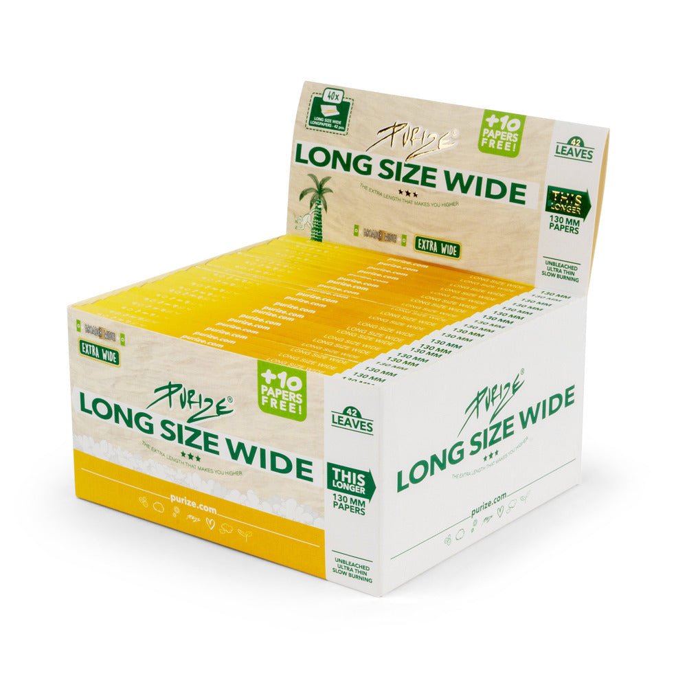 PURIZE Long Size Wide Papers Display mit 40 Heften