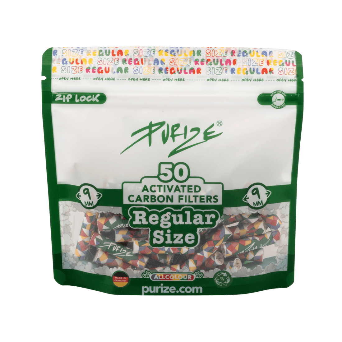Purize - Regular Size 9mm - 50 Stück - All Color kaufen bei rauchwerk.ch