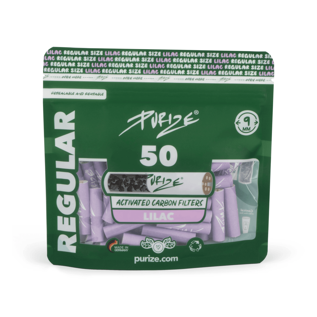 Purize - Regular Size 9mm - 50 Stück - Lilac kaufen bei rauchwerk.ch
