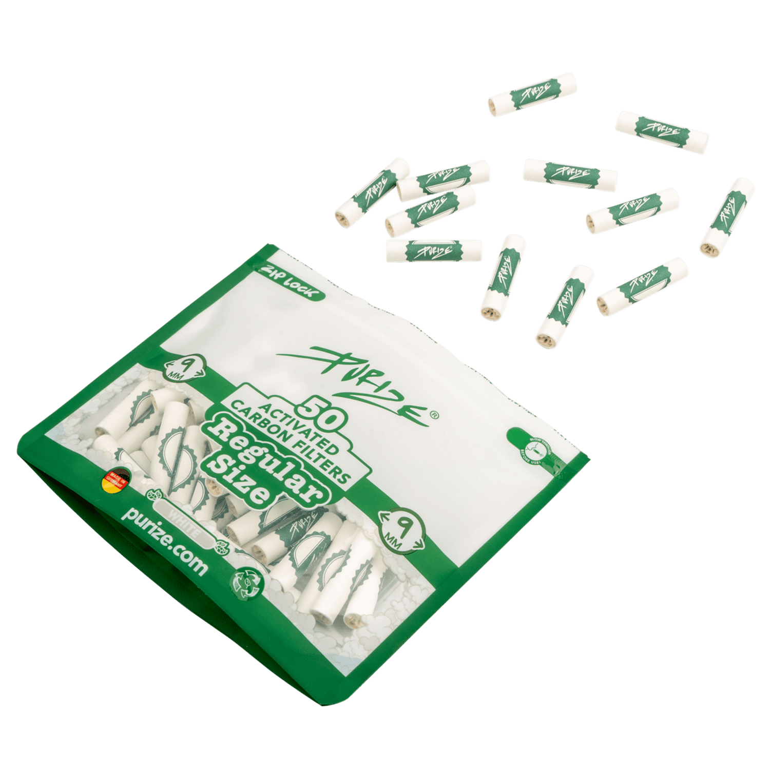 Purize - Regular Size 9mm - 50 Stück - White kaufen bei rauchwerk.ch