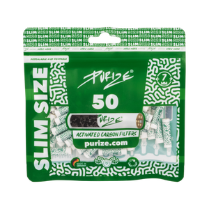 Purize Slim Size Aktivkohlefilter 7 mm White 50 Stück