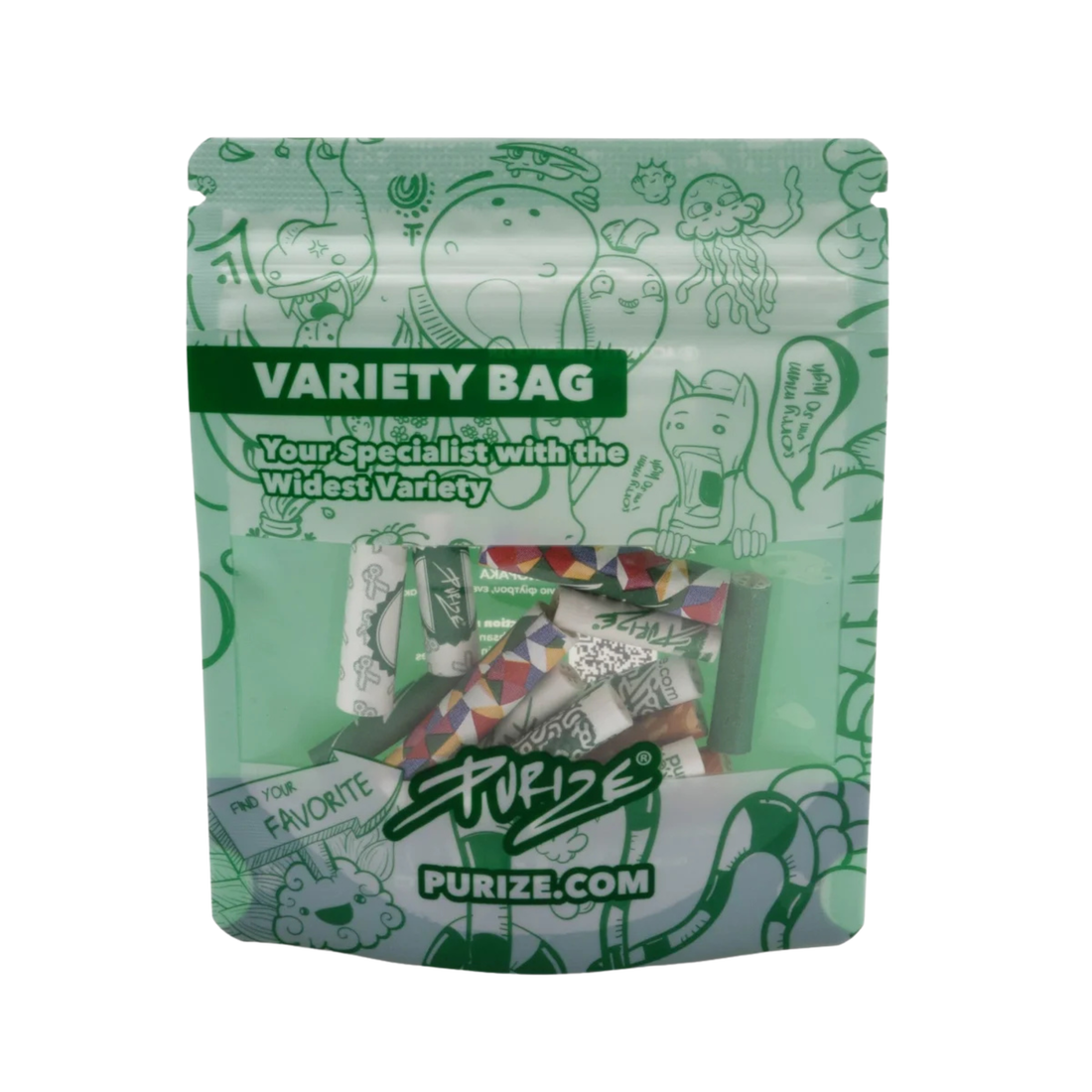 PURIZE Variety Bag 2x alles Aktivkohlefilter im Beutel