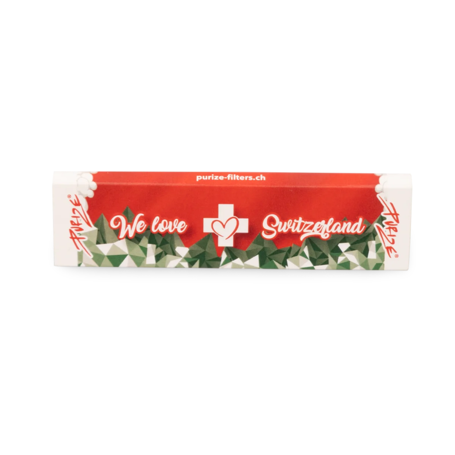 PURIZE We love Switzerland King Size Slim Papers 32 Blättchen Frontansicht