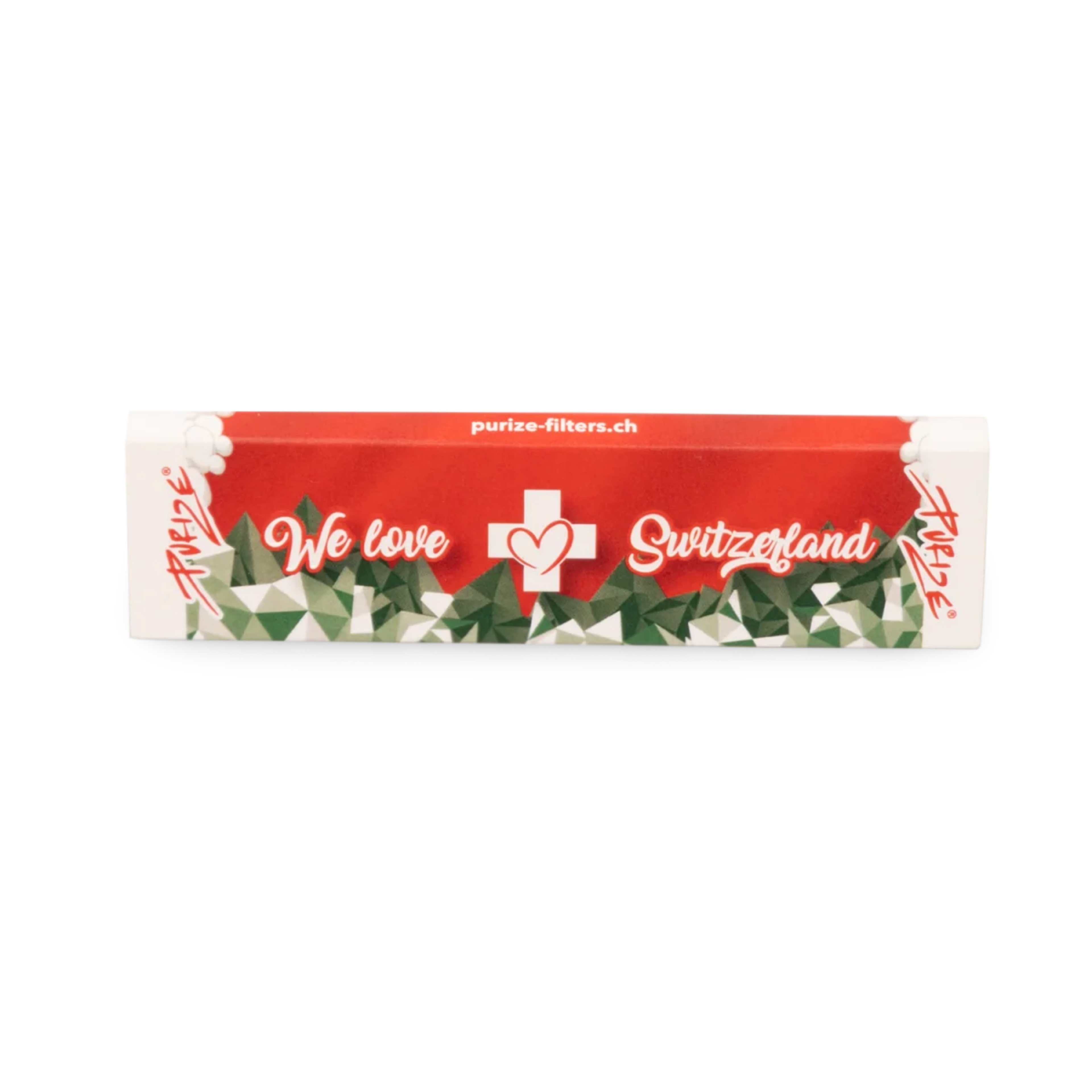 PURIZE We love Switzerland King Size Slim Papers 32 Blättchen Frontansicht