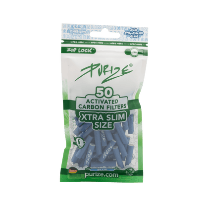 PURIZE XTRA Slim 6mm Aktivkohlefilter Blue 50 Stück Beutel