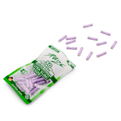 Detailansicht PURIZE XTRA Slim 6mm Aktivkohlefilter Lilac