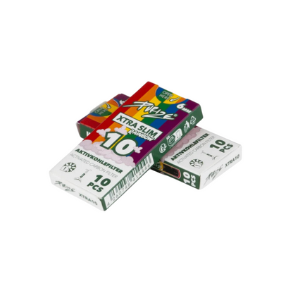 PURIZE XTRA Slim Aktivkohlefilter Rainbow 10 Stück Schachtel