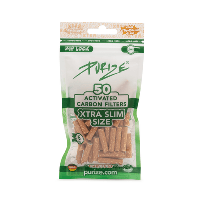 PURIZE XTRA Slim 6mm Aktivkohlefilter Spy 50 Stück Beutel