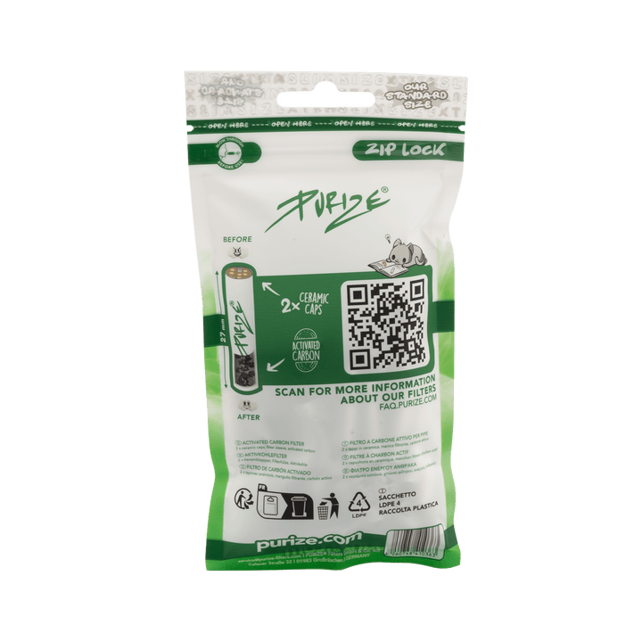 Rückseite PURIZE XTRA Slim 6mm White 50 Stück Beutel