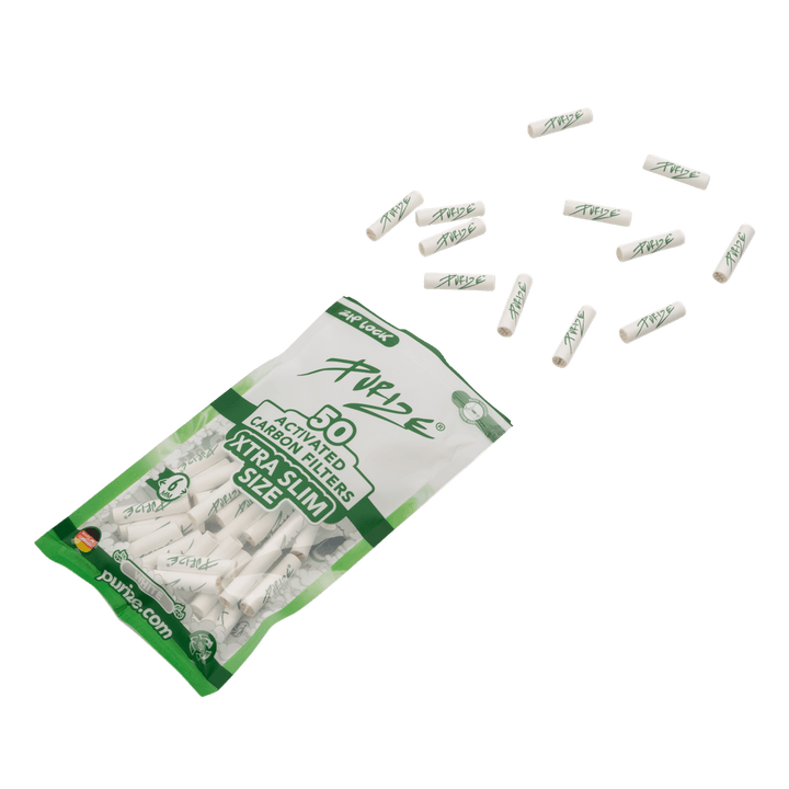 Seitliche Ansicht PURIZE XTRA Slim 6mm White Aktivkohlefilter