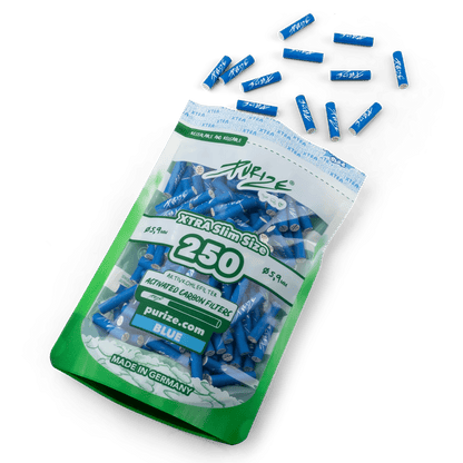 Purize - Xtra Slim Size 6mm - 250 Stück - Blue kaufen bei rauchwerk.ch