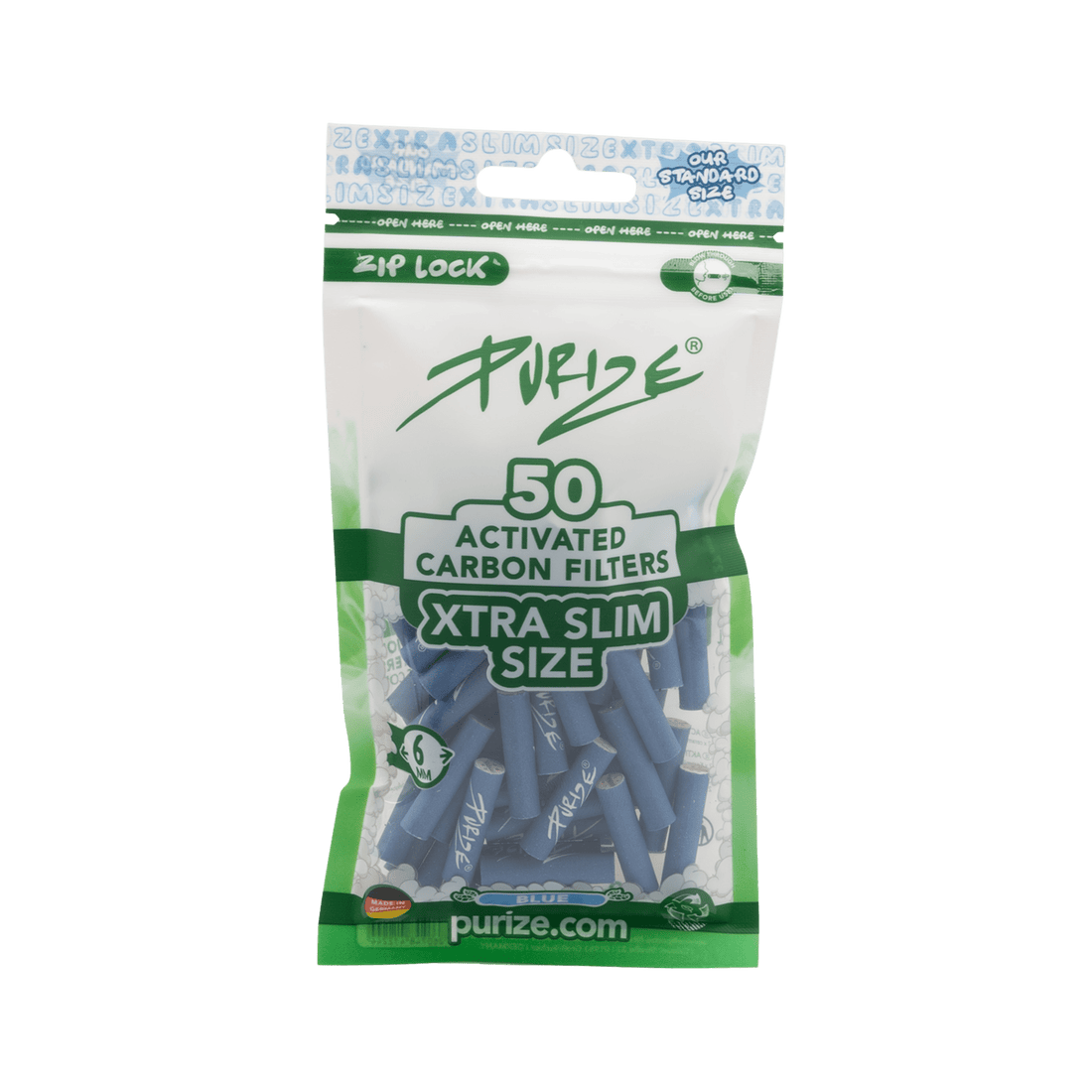 Purize - Xtra Slim Size - 6mm - 50 Stück - Blue kaufen bei rauchwerk.ch