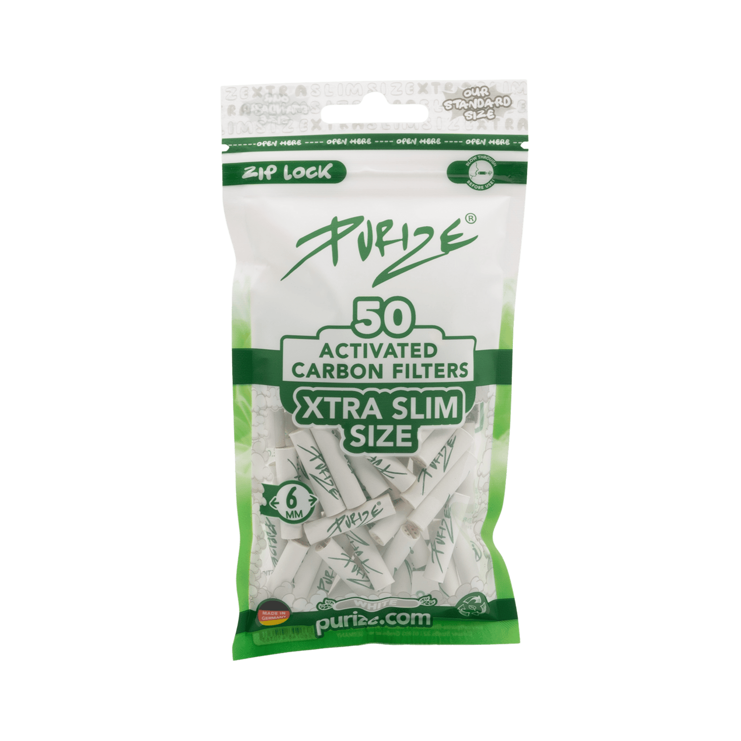 Purize - Xtra Slim Size - 6mm - 50 Stück - White kaufen bei rauchwerk.ch