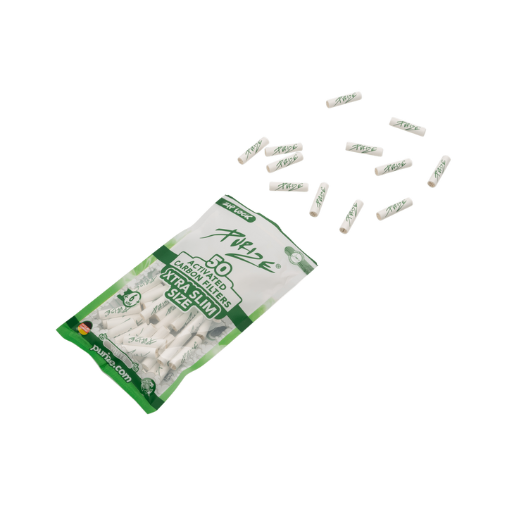 Seitliche Ansicht PURIZE XTRA Slim 6mm White Aktivkohlefilter