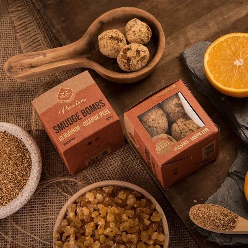 Smudge Bombs Räucherkugeln Weihrauch Orangenschale zweite Ansicht