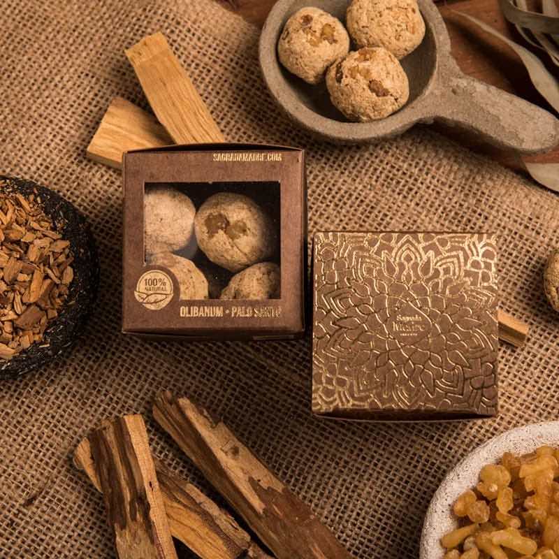 Räucherkugeln - Weihrauch &amp; Palo Santo - Box - 8 Stück kaufen bei rauchwerk.ch