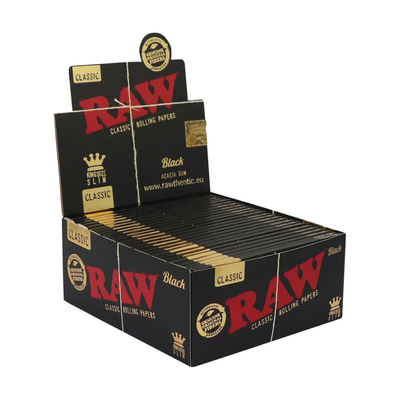 RAW Black King Size Slim Display 50 Heftchen