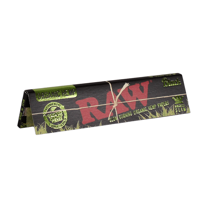 RAW Black Organic Hemp King Size Slim Papers, Packung