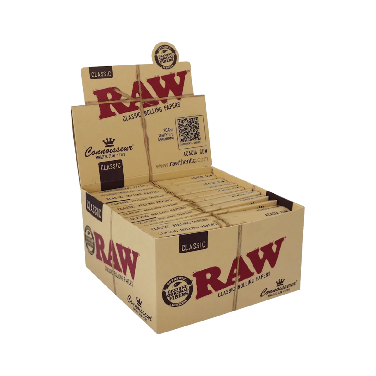 RAW Classic Connoisseur King Size Slim Tips Display