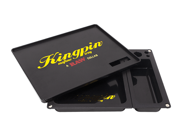 RAW - Kingpin Mafioso Rolling Tray - 26cm x 21cm x 4cm - offen