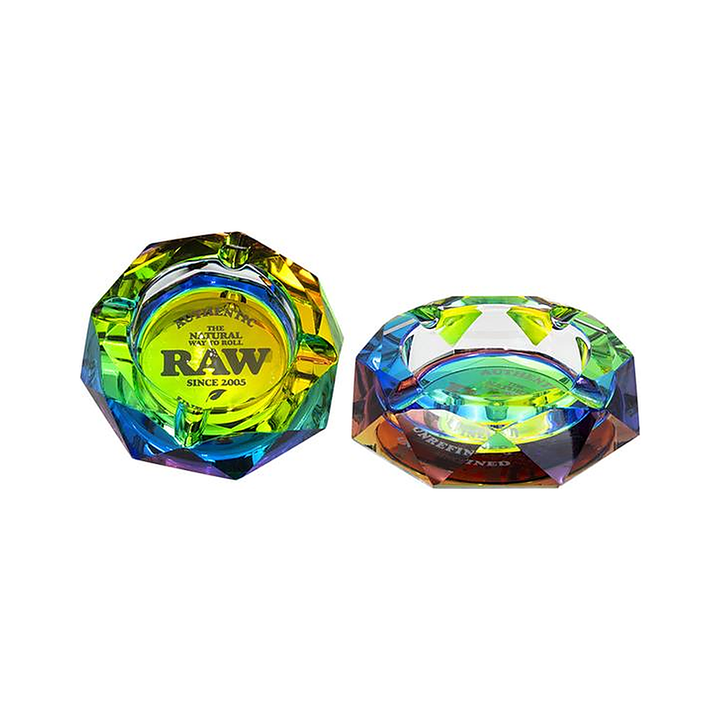 RAW - Kristallglas Aschenbecher - Rainbow - 11.5cm kaufen bei rauchwerk.ch