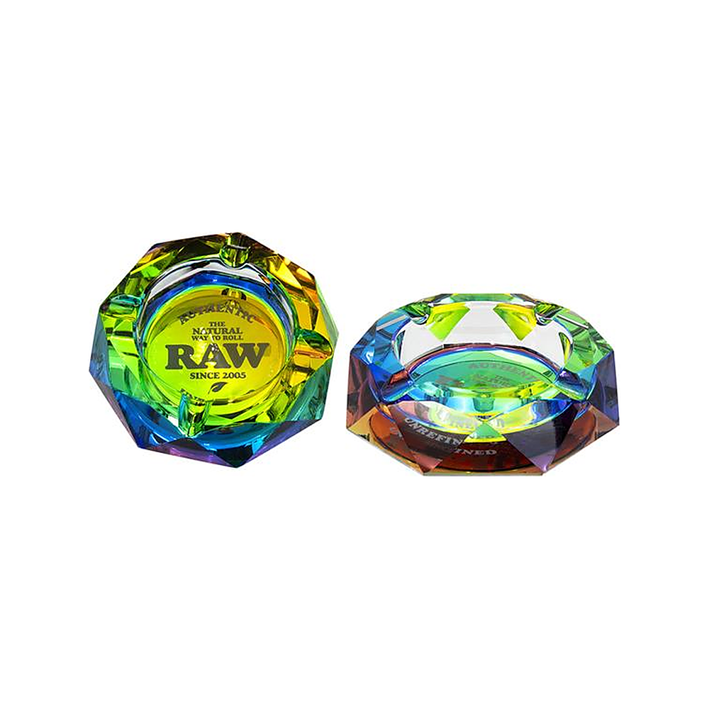 RAW - Kristallglas Aschenbecher - Rainbow - 11.5cm kaufen bei rauchwerk.ch