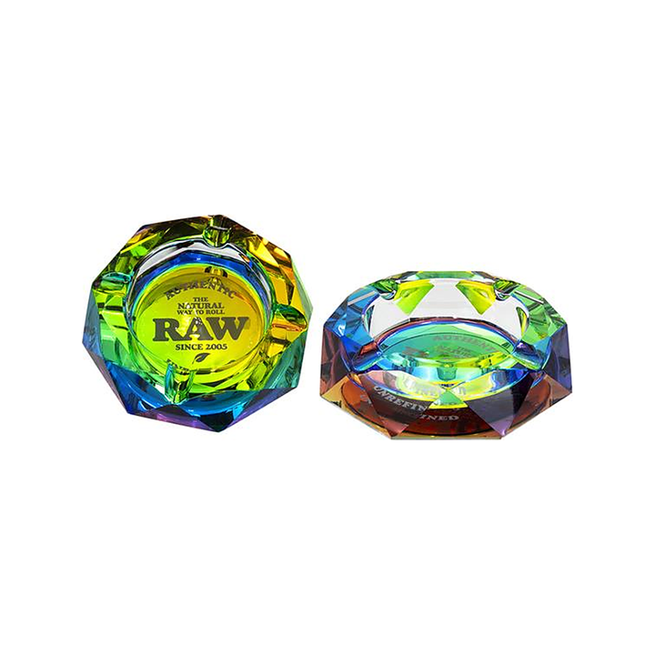 RAW - Kristallglas Aschenbecher - Rainbow - 11.5cm kaufen bei rauchwerk.ch
