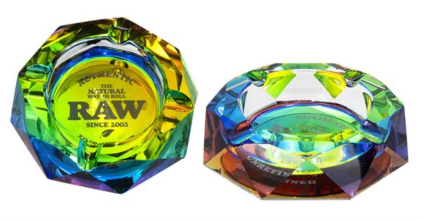 RAW - Kristallglas Aschenbecher - Rainbow - 11.5cm kaufen bei rauchwerk.ch