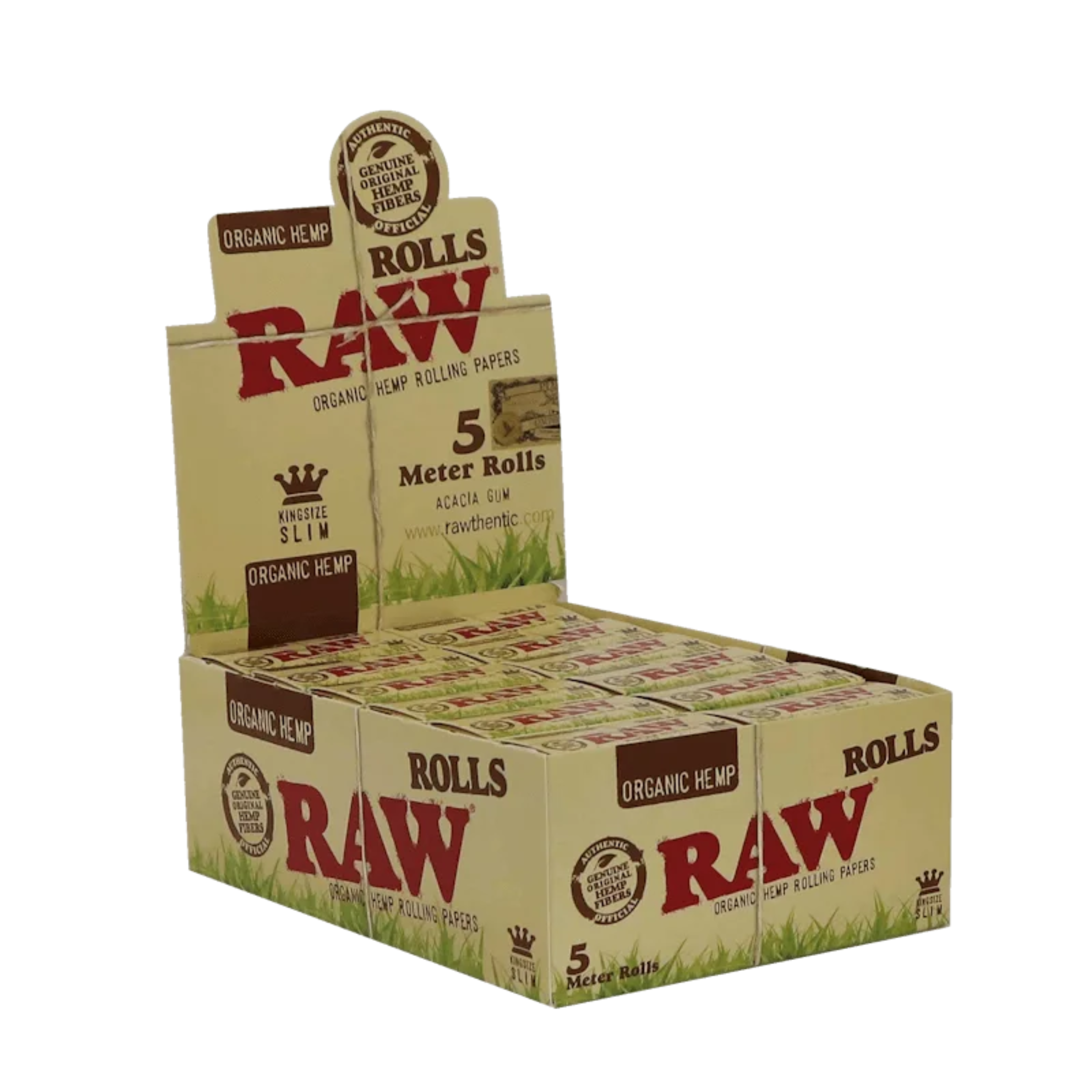 RAW Organic Rolls Slim – 5-m-Endlospapier, Display mit 24 Stück, Ansicht 2