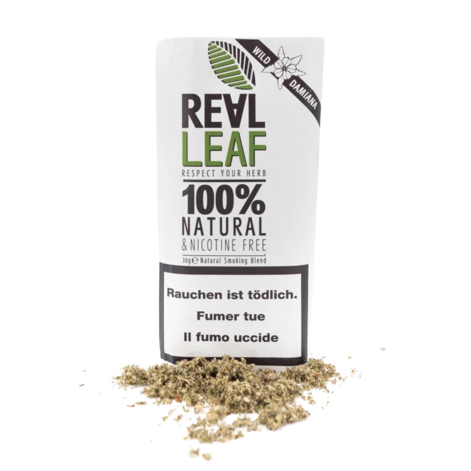 Real Leaf Tabakersatz Damiana 30 g Packung