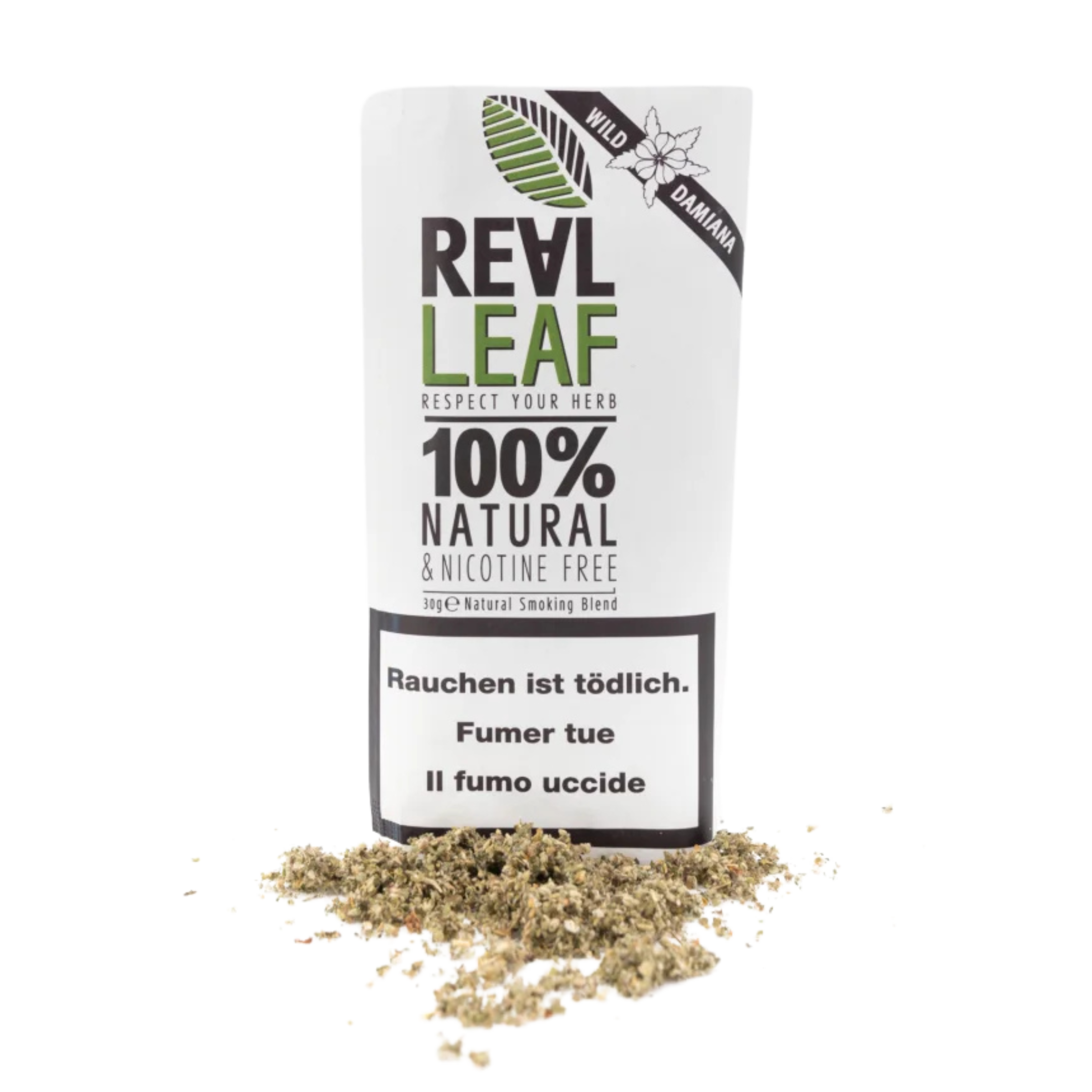 Real Leaf Tabakersatz Damiana 30 g Packung