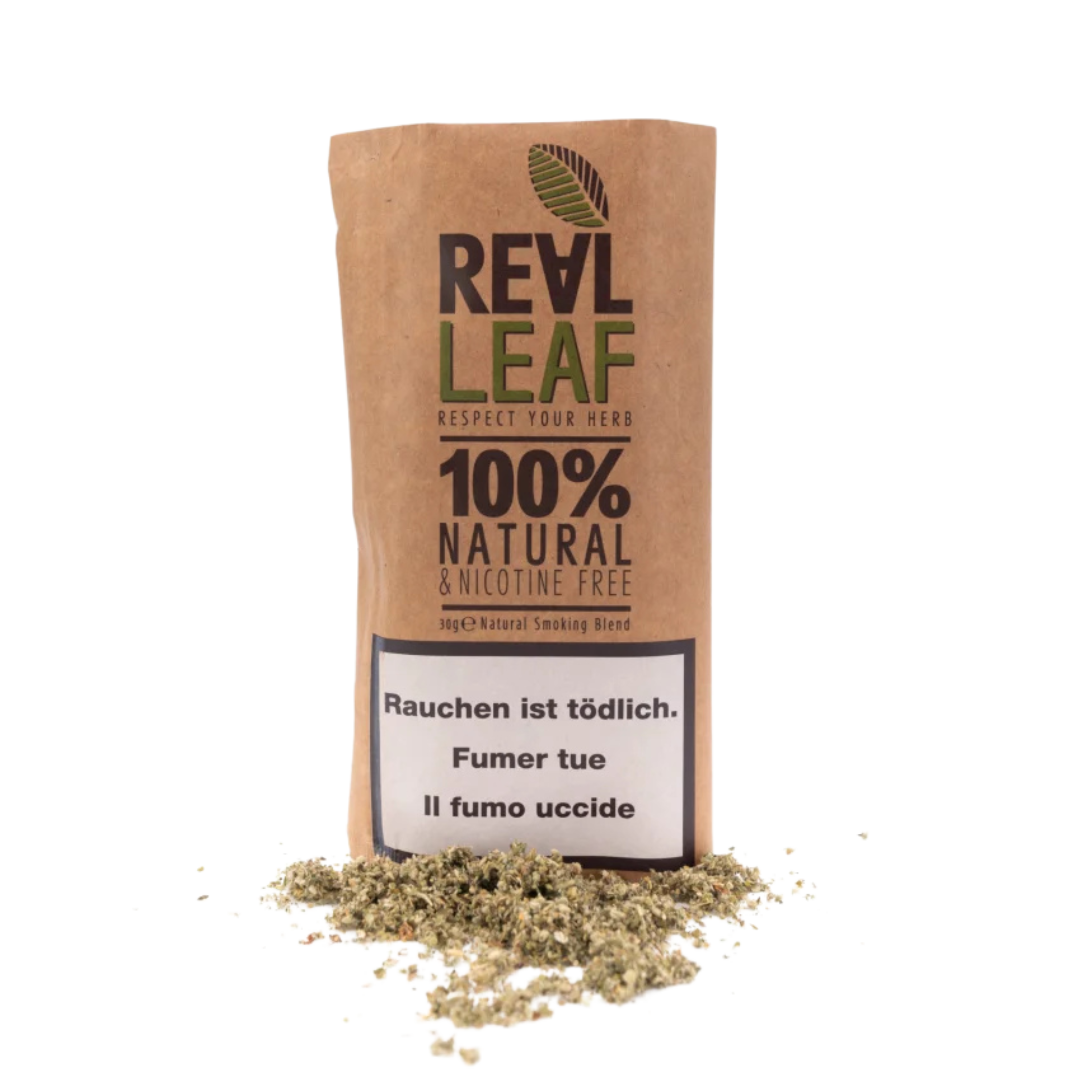Real Leaf Tabakersatz Natural 30 g Packung