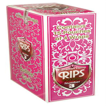RIPS Bubble Gum Hemp Wraps Box mit 15 Packs