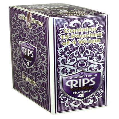 Display-Box RIPS Purple Hemp Wraps mit 15 Packs