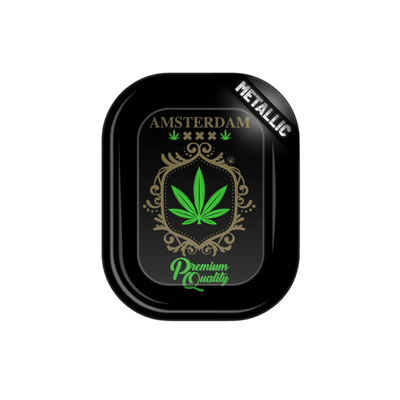 Fire-Flow Rolling Tray Adam Leaf Gold, 18 × 14 cm