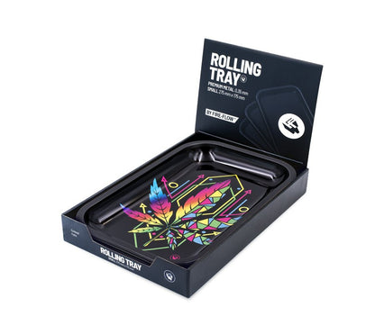 Rolling Tray - 27.5 x 17.5cm - Geometrical Leaves kaufen bei rauchwerk.ch
