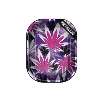Rolling Tray Pink Leaves 1/4, 18x14 cm Vorderseite