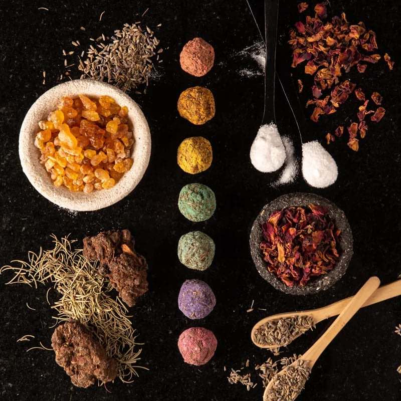 Sagrada Madre Seven Chakras Räucherkugeln im Detail, 7 Sorten