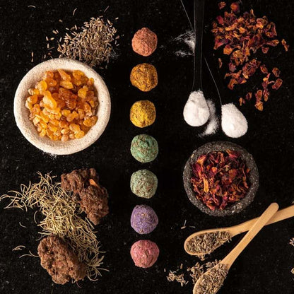 Sagrada Madre Seven Chakras Räucherkugeln im Detail, 7 Sorten