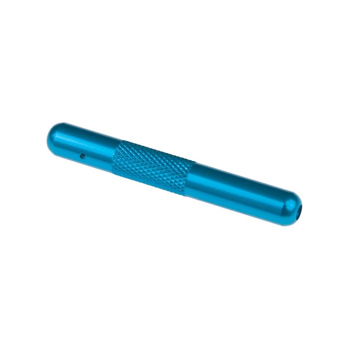 Schnupfrohr aus Aluminium in Blau – Röhrchen für Schnupftabak
