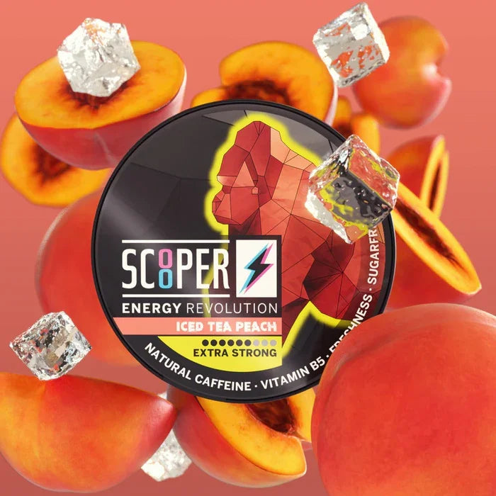 Scooper Iced Tea Peach Energy Pouches Dose