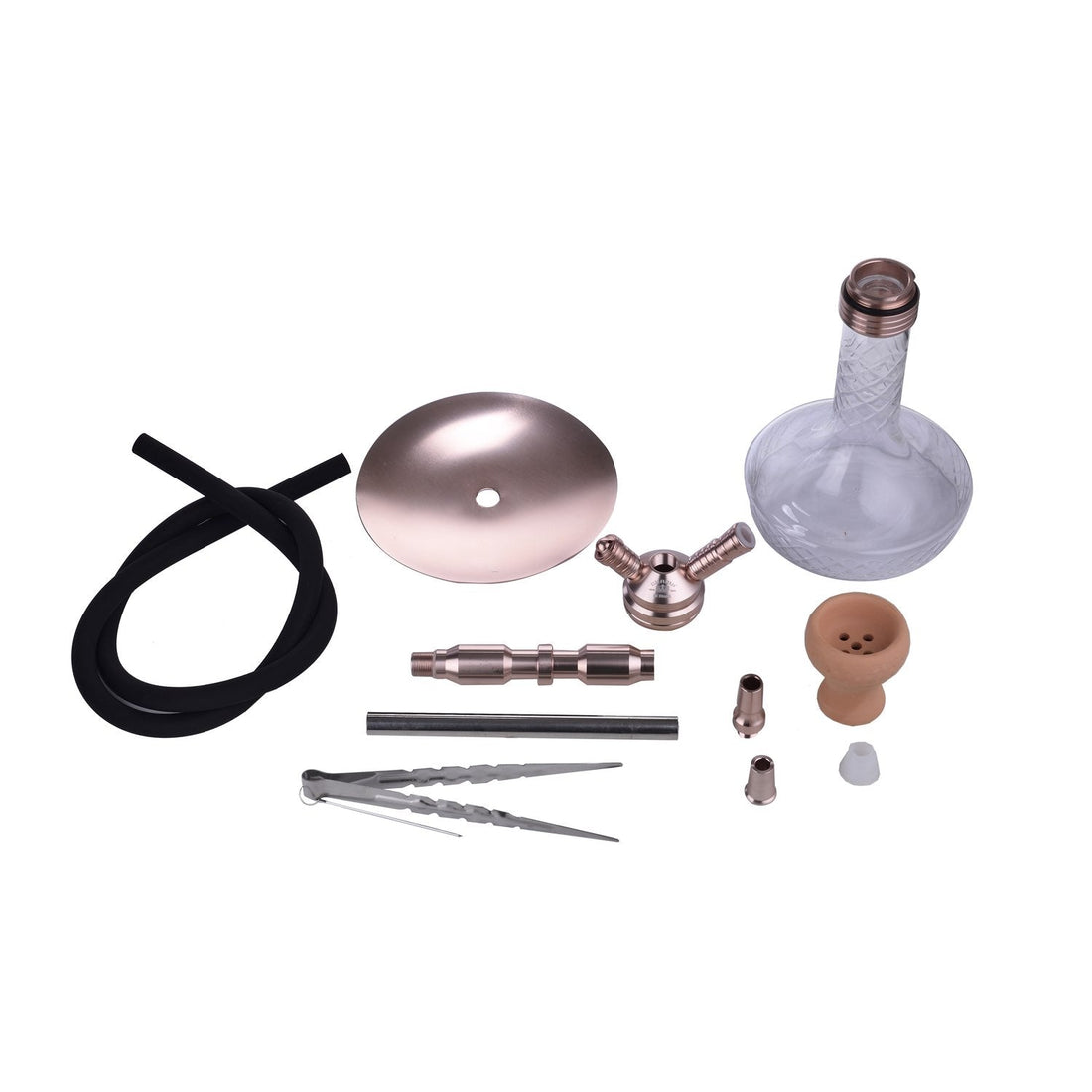 Shisha Aghbala - 530mm - Kristall / Rosengold kaufen bei rauchwerk.ch