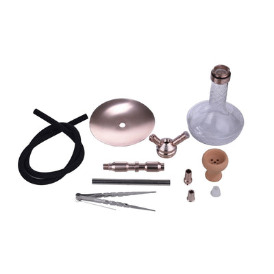 Shisha Aghbala - 530mm - Kristall / Rosengold kaufen bei rauchwerk.ch