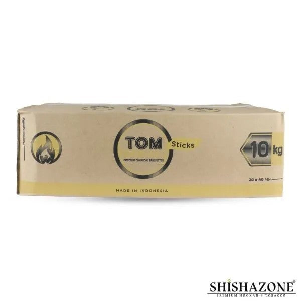 Tom Cococha Kokoskohle für Shisha, 10 x 1 kg – Naturkohle für Wasserpfeifen