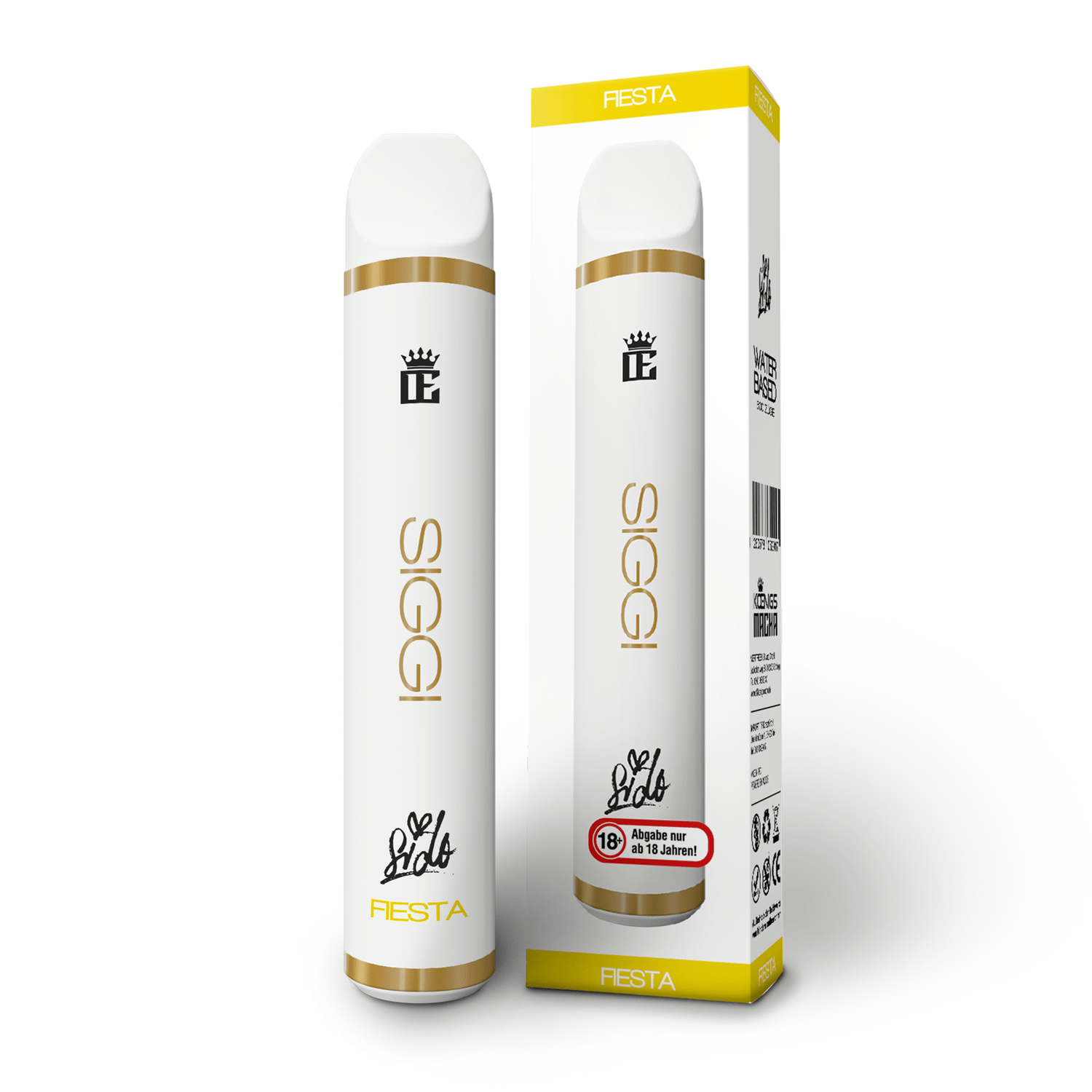 SIGGI Fiesta 0 mg Einweg Vape mit Verpackung