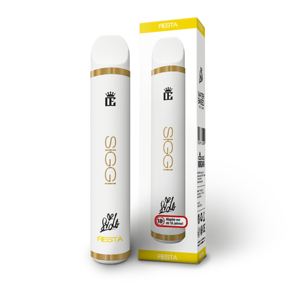 SIGGI Fiesta 0 mg Einweg Vape mit Verpackung